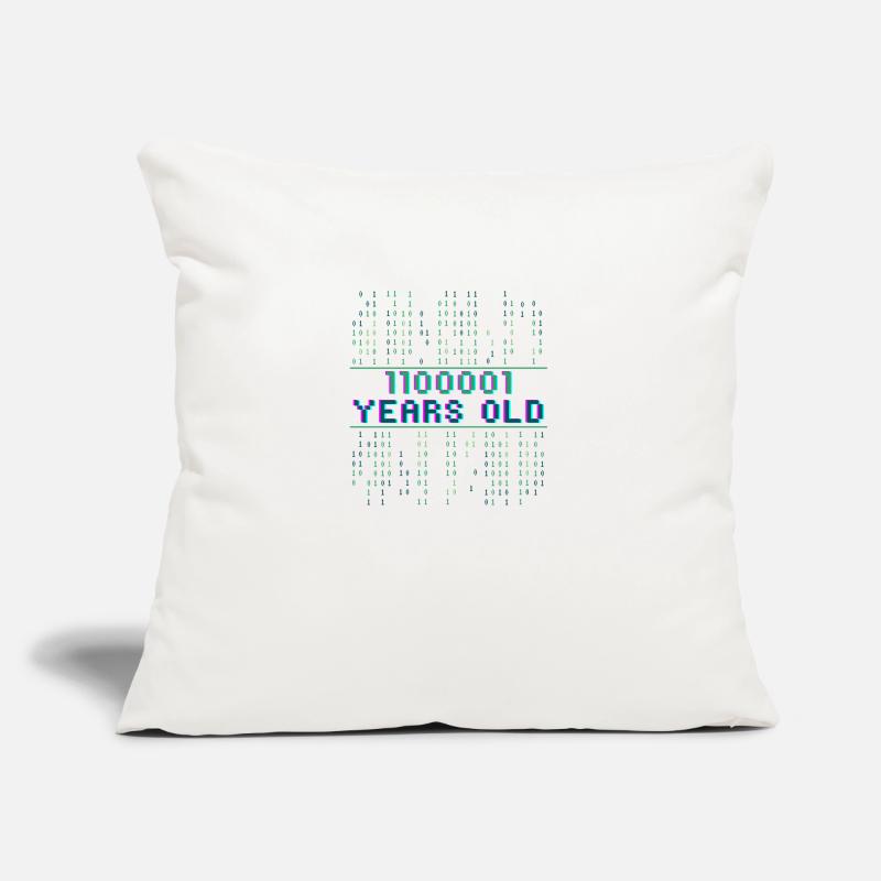 97th Birthday 97 years old Binary Code Coder Sofa pillow with filling 45cm x 45cm
