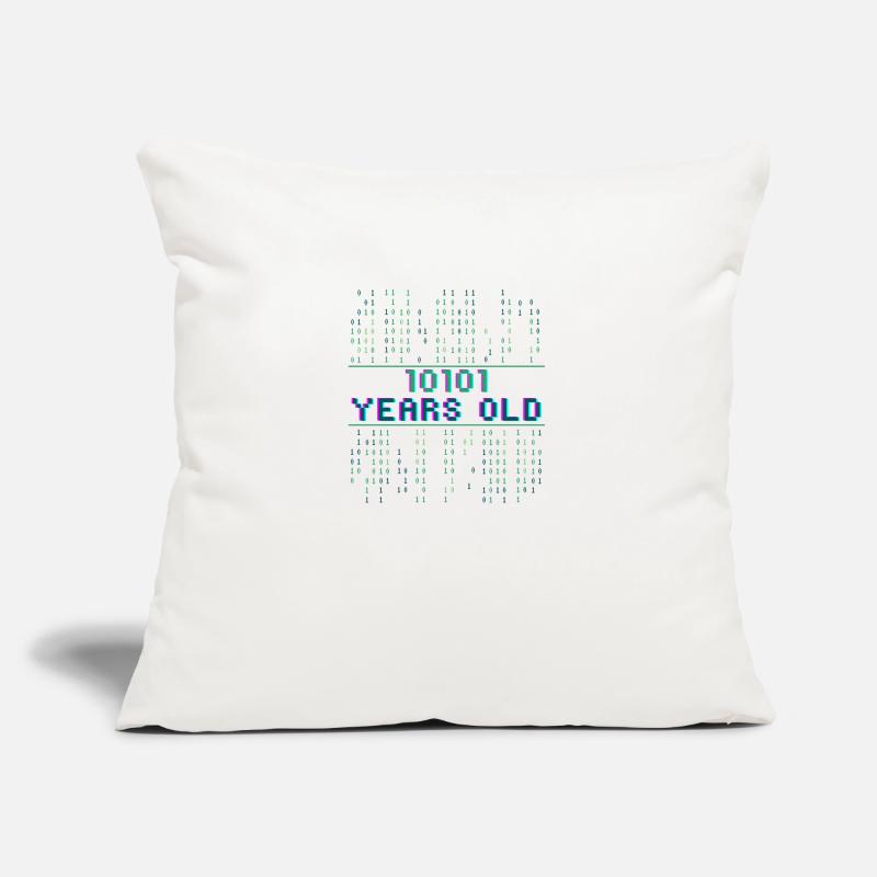 21st birthday 21 years old Binary Code Computer Science Sofa pillow with filling 45cm x 45cm