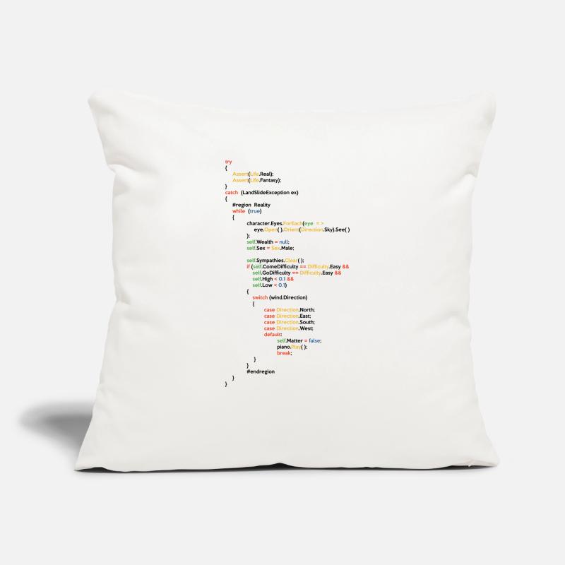 Coder Coding Software Developer Programmer Nerd Ge Sofakissen mit Füllung 45 x 45 cm