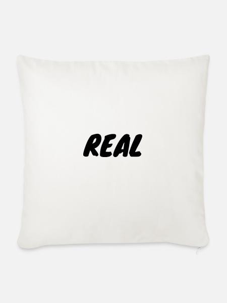 Real - Sofakissen mit Füllung 45 x 45 cm - Naturweiß 