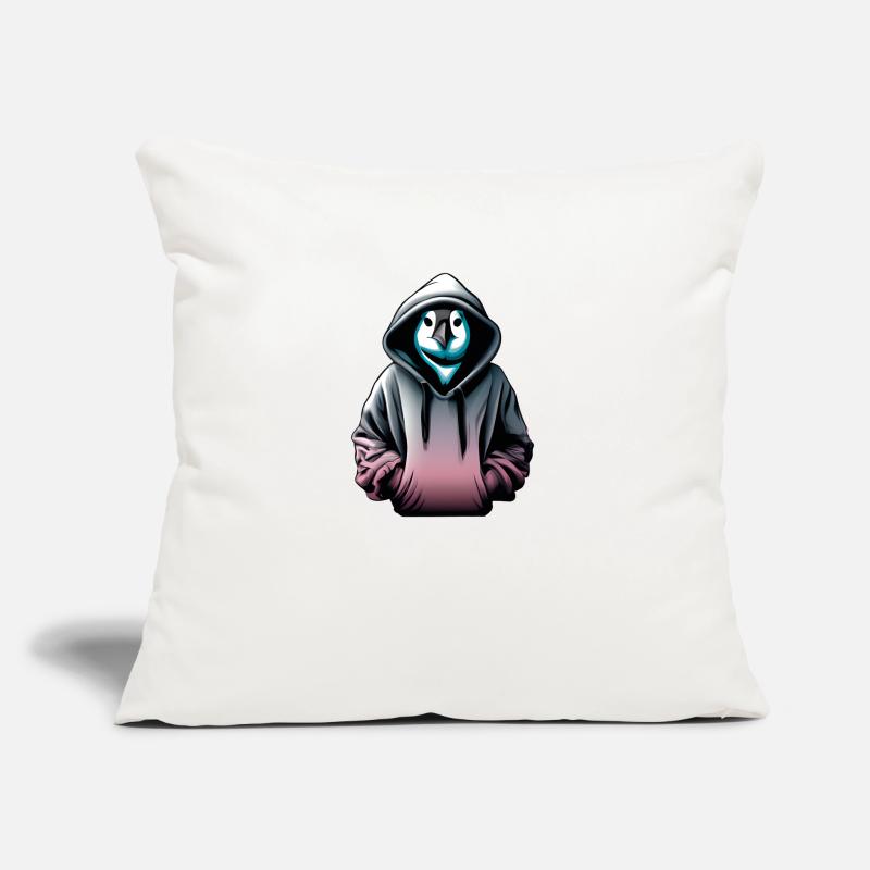 Hacker Pinguin mit Pullover Sofakissen mit Füllung 45 x 45 cm