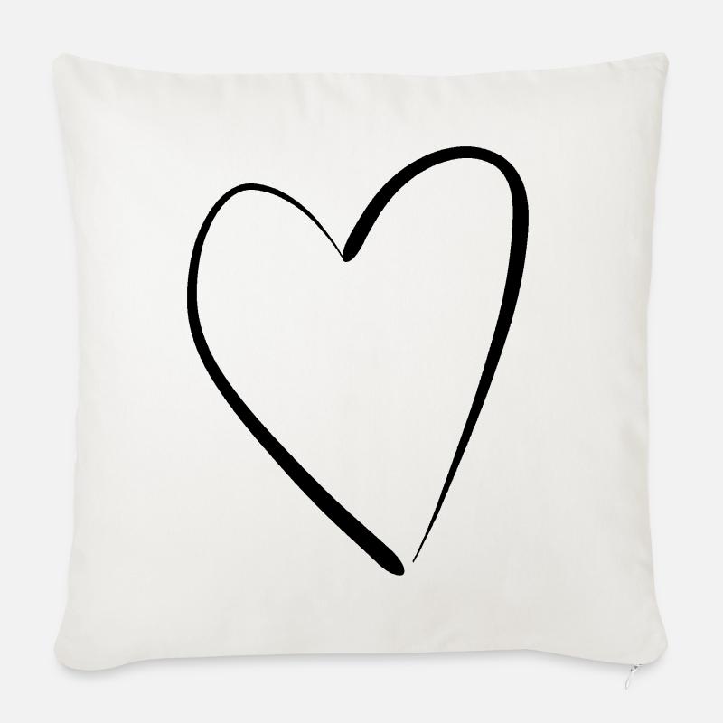 Heart - Sofakissen mit Füllung 45 x 45 cm - Naturweiß 