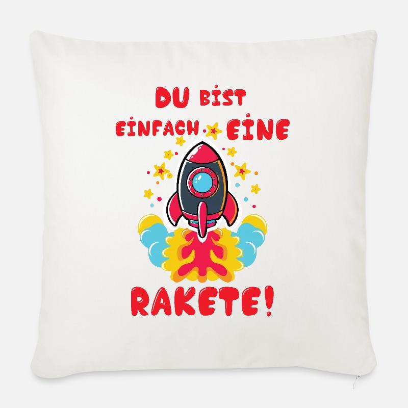 Rakete - Sofakissen mit Füllung 45 x 45 cm - Naturweiß 