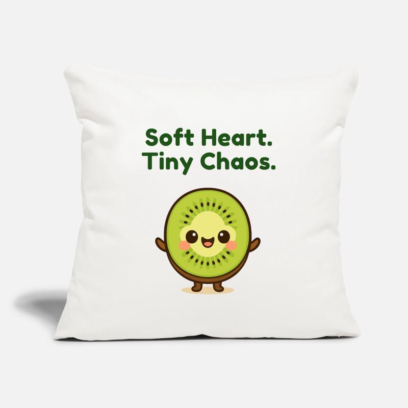 Softe Herz Tiny Chaos Kiwi Sofakissen mit Füllung 45 x 45 cm