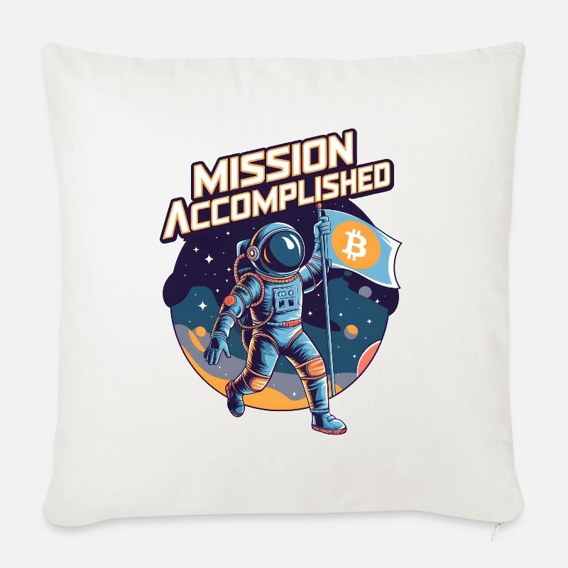 Mission erfüllt - Sofakissen mit Füllung 45 x 45 cm - Naturweiß 