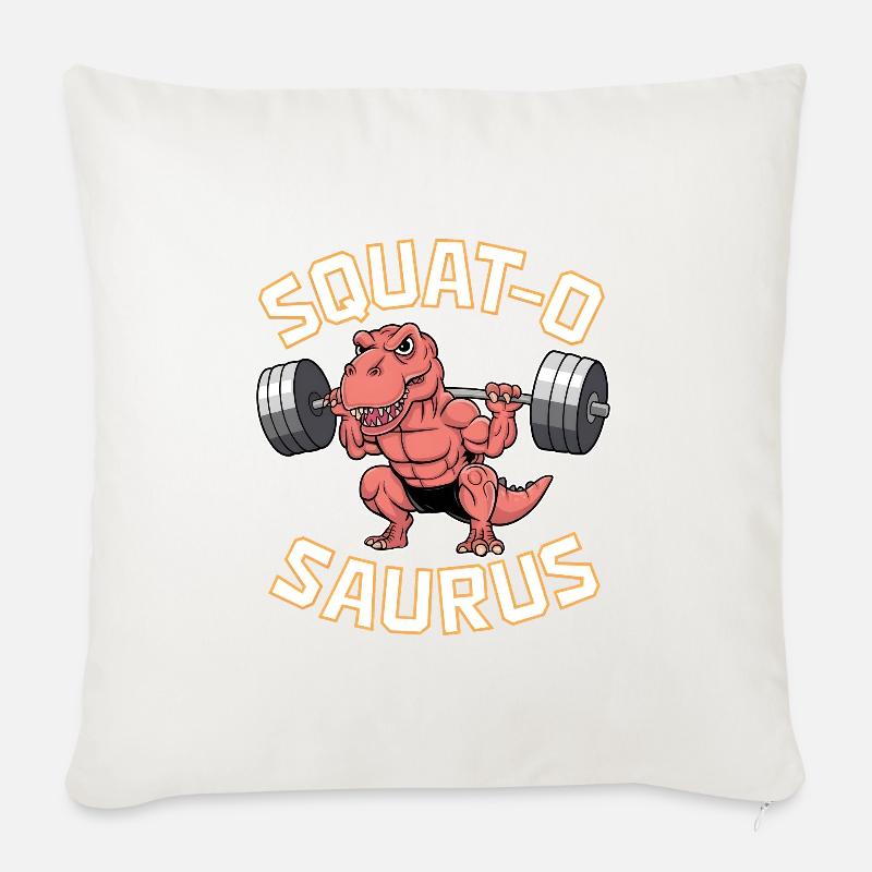 Squat-O Saurus - Sofakissen mit Füllung 45 x 45 cm - Naturweiß 