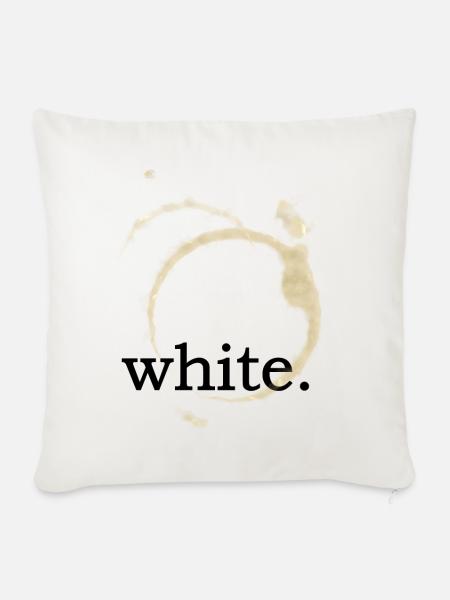 Weißwein - Sofakissen mit Füllung 45 x 45 cm - Naturweiß