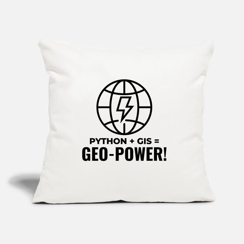 Python GIS Geo-Power Programmierung Geospatial Sofakissen mit Füllung 45 x 45 cm