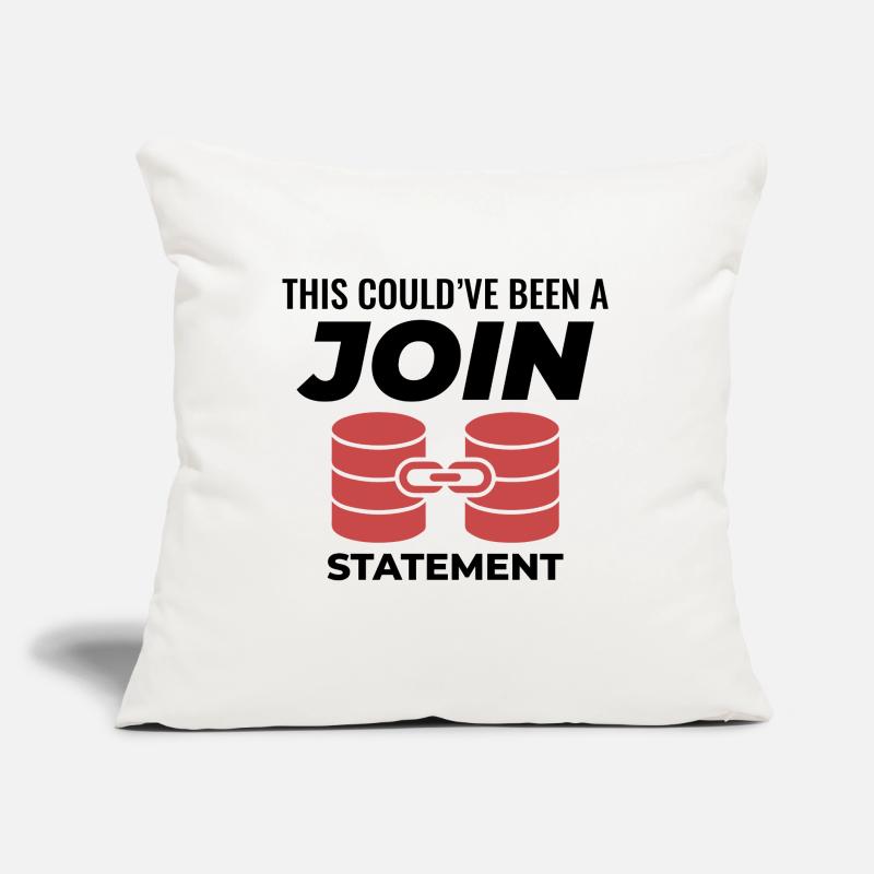 SQL Join Database, instruction de programmation des données Coussin et housse de 45 x 45 cm