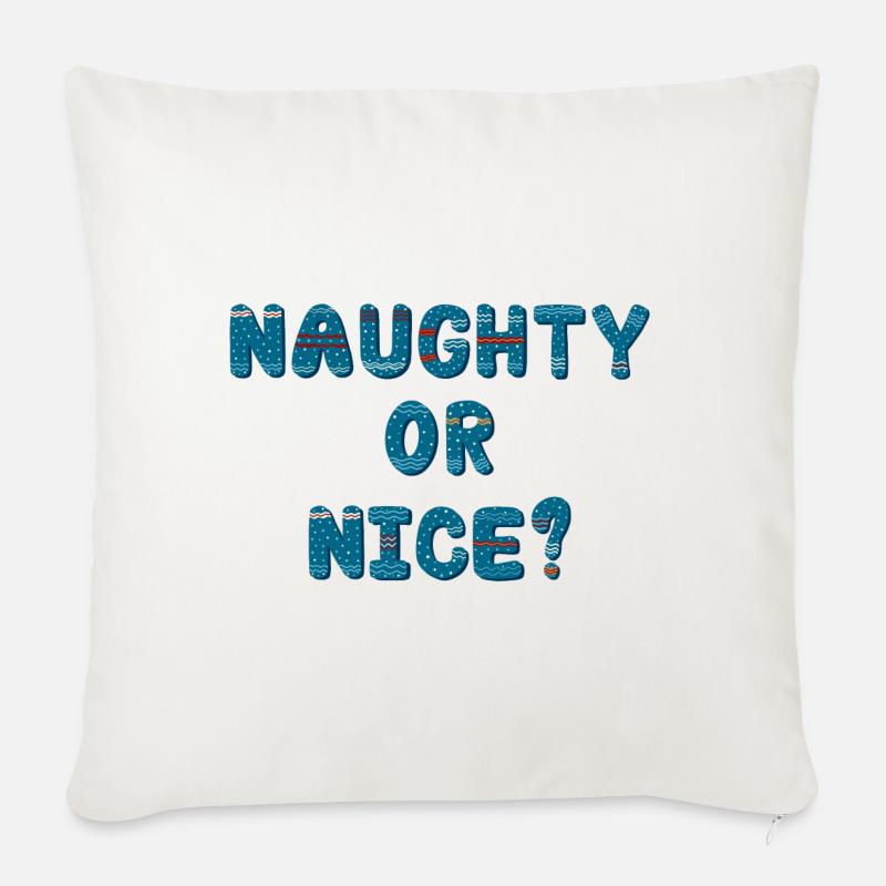Coquin ou gentil ? - Coussin et housse de 45 x 45 cm - blanc nature
