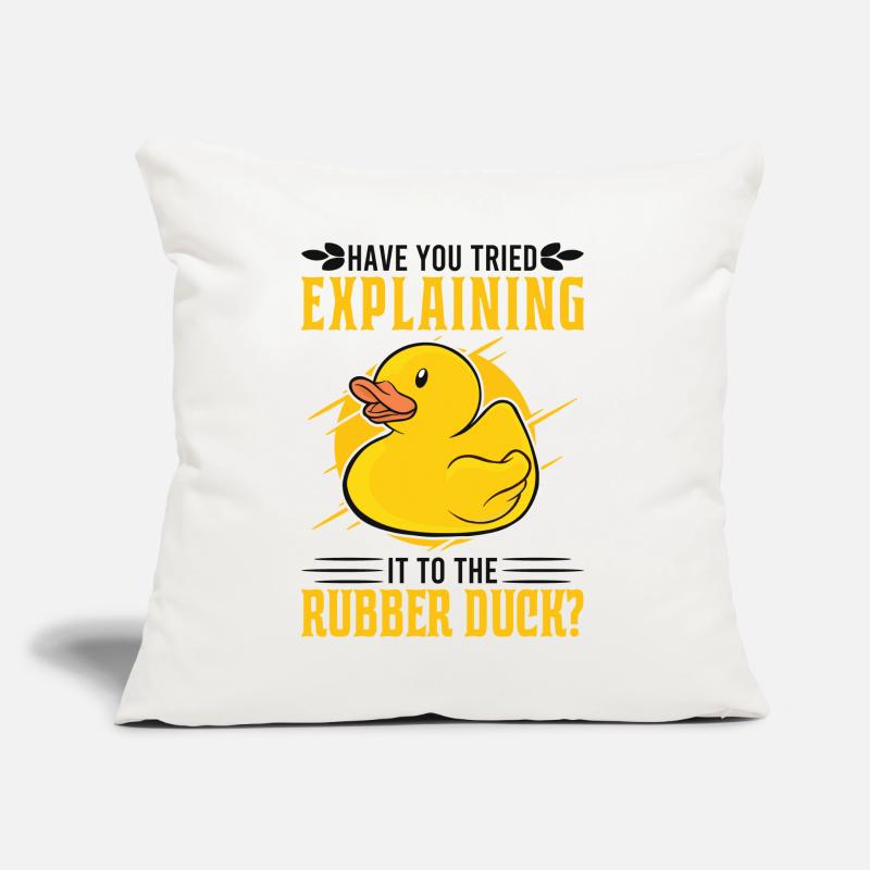Developer Programmer Programming Duck Sofa pillow with filling 45cm x 45cm