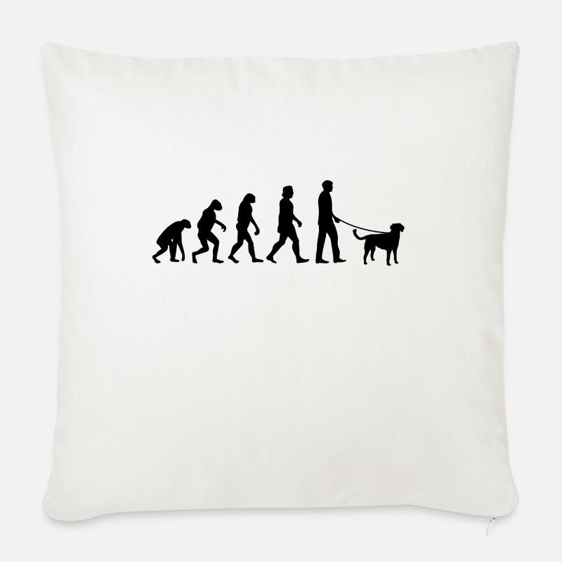 Petit Münsterländer Evolution chien chien de chasse - Coussin et housse de 45 x 45 cm - blanc nature