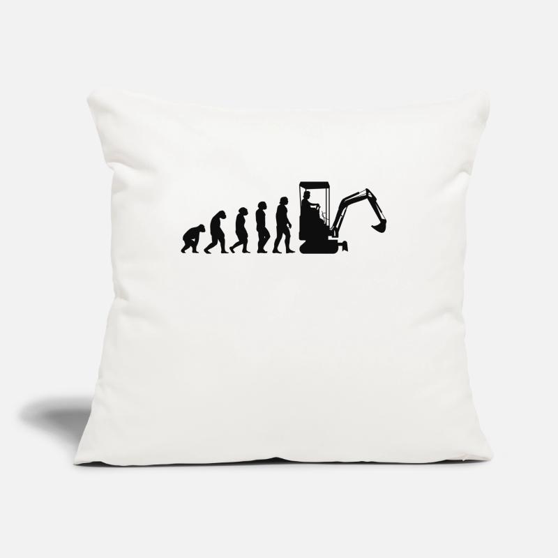 Baggerführer Evolution Bagger Baggerfahrer Sofakissen mit Füllung 45 x 45 cm