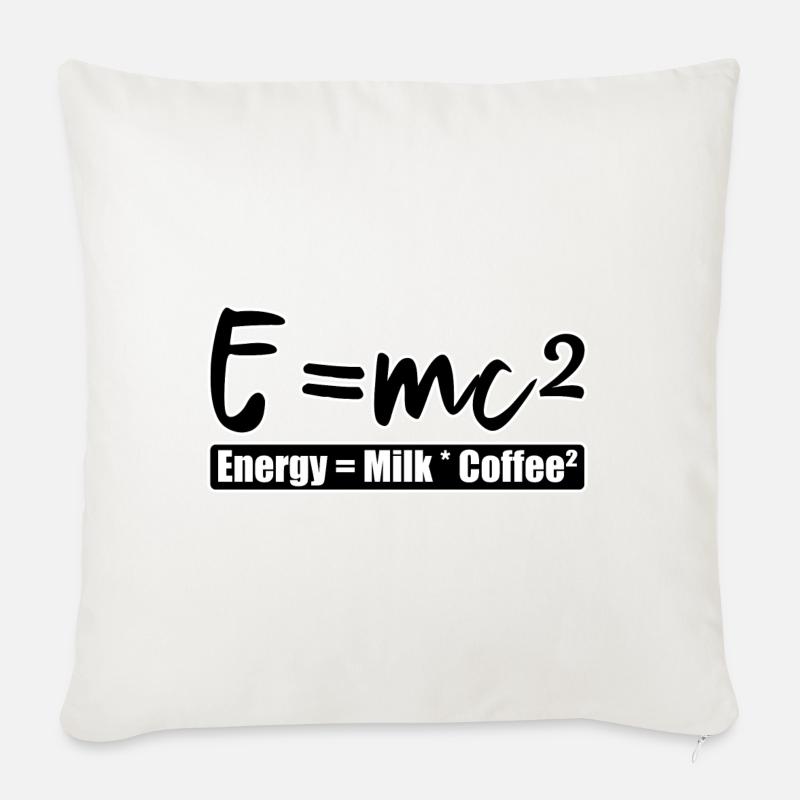 E=mc² - Coussin et housse de 45 x 45 cm - blanc nature