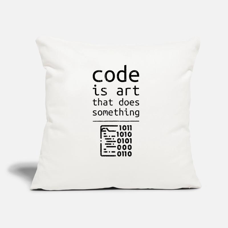 Cadeau de programmeur de développeur de codeur de code Coussin et housse de 45 x 45 cm