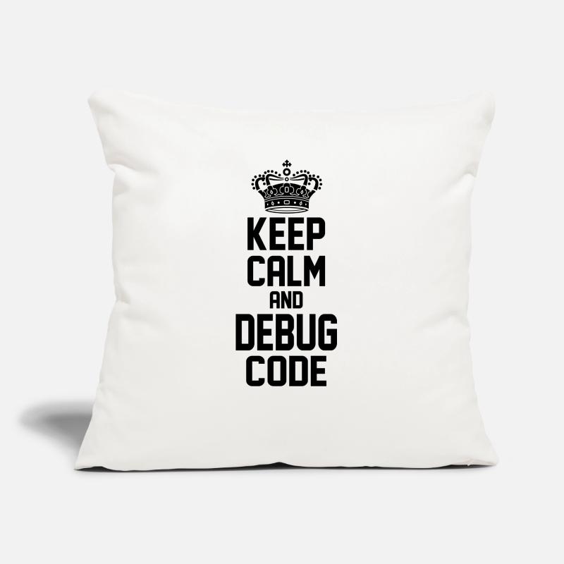 Keep Calm And Debug Code Programmer Nerd Software Sofakissen mit Füllung 45 x 45 cm