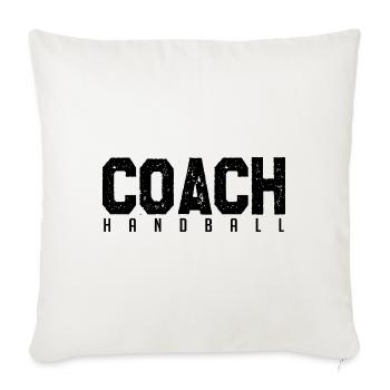 Coach Handball. entraîneur de handball. coach. - Coussin et housse de 45 x 45 cm - blanc nature - Devant