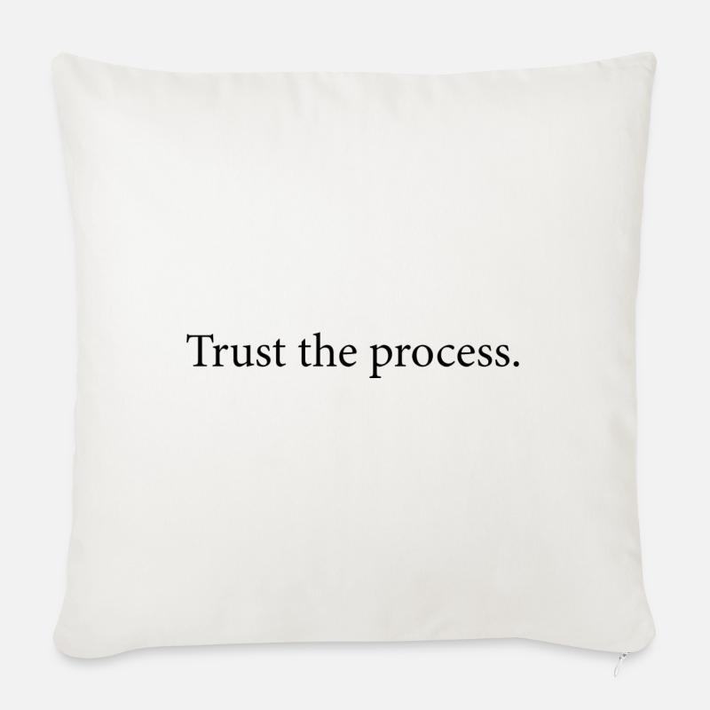 Trust the process. - Sofakissen mit Füllung 45 x 45 cm - Naturweiß 