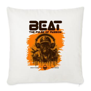 BEAT PASSION - Sofakissen mit Füllung 45 x 45 cm - Naturweiß  - Vorne
