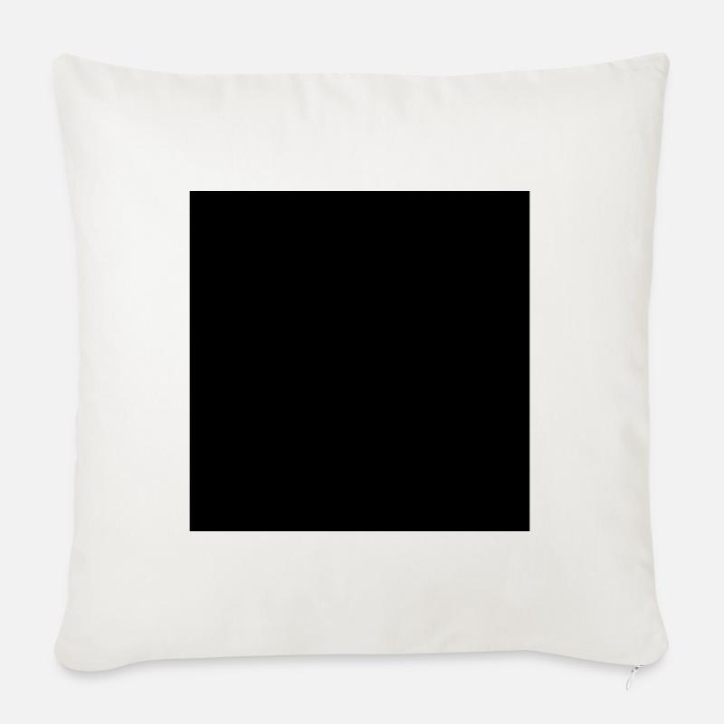 Square black - Sofa pillow with filling 45cm x 45cm - natural white