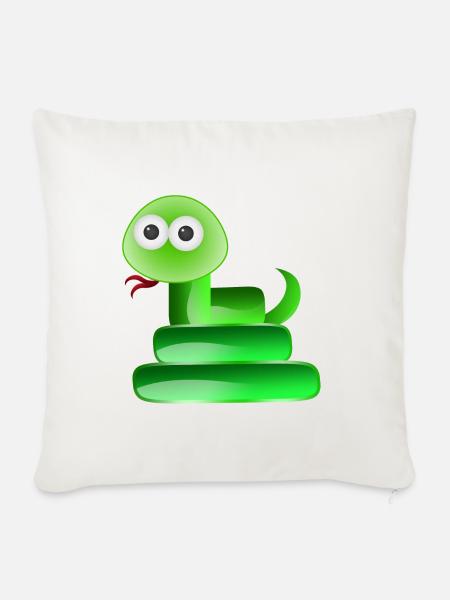 Snake Reptile - Sofakissen mit Füllung 45 x 45 cm - Naturweiß