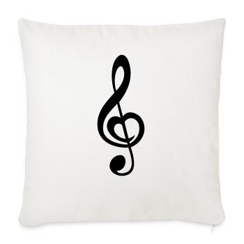 musik - Sofakissen mit Füllung 45 x 45 cm - Naturweiß  - Vorne