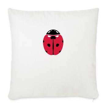 Ladybug - Sofa pillow with filling 45cm x 45cm - natural white - Front
