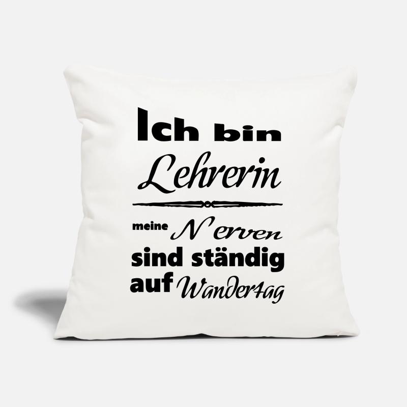Lehrerin Spruch Lehrer Schule Beruf Geschenk Sofakissen mit Füllung 45 x 45 cm