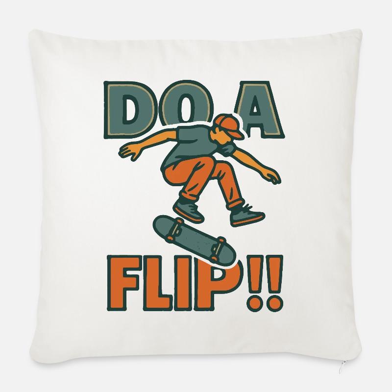 Machen Sie einen Flip DO - Sofakissen mit Füllung 45 x 45 cm - Naturweiß 