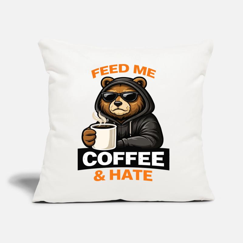 Grumpy Bear Coffee Attitude Sofa pillow with filling 45cm x 45cm
