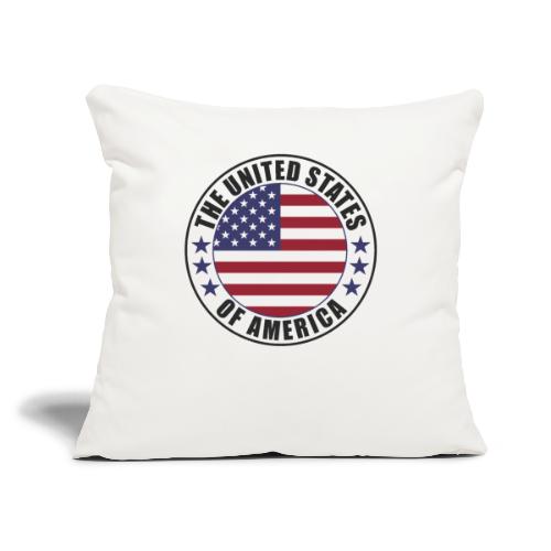 The United States of America - USA flag emblem - Sofa pillow with filling 45cm x 45cm