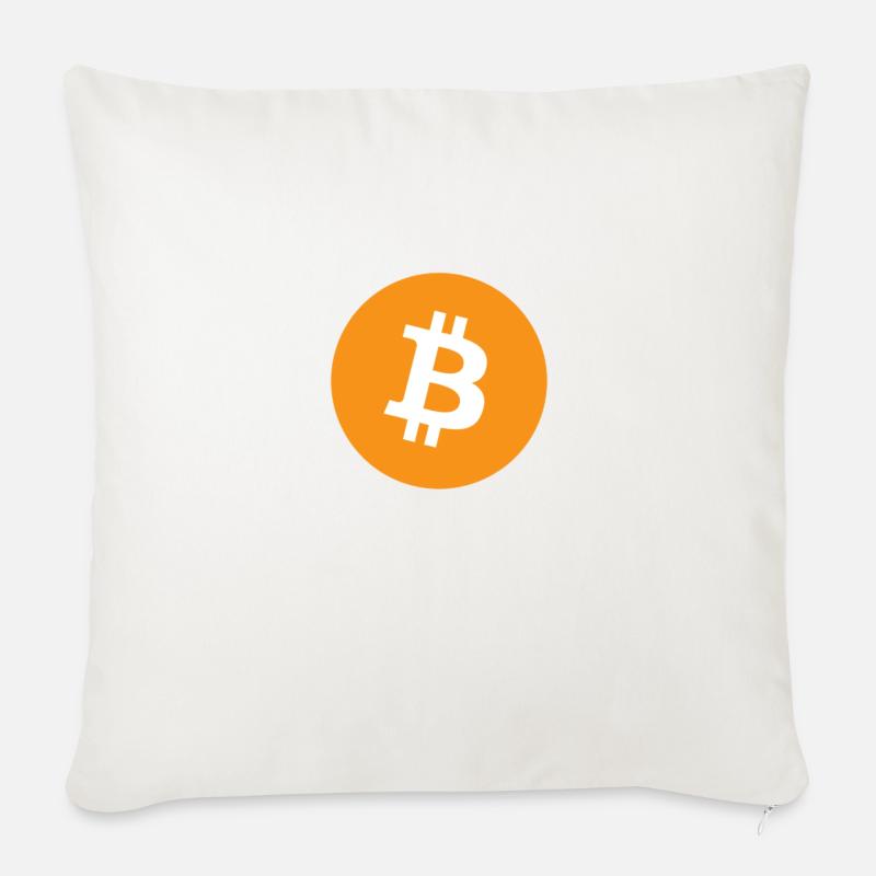 Bitcoin - Sofakissen mit Füllung 45 x 45 cm - Naturweiß 