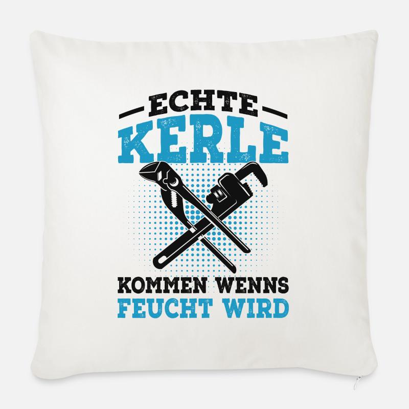 Klempner - Sofakissen mit Füllung 45 x 45 cm - Naturweiß 