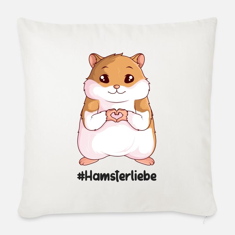 Hamster - Sofakissen mit Füllung 45 x 45 cm - Naturweiß 