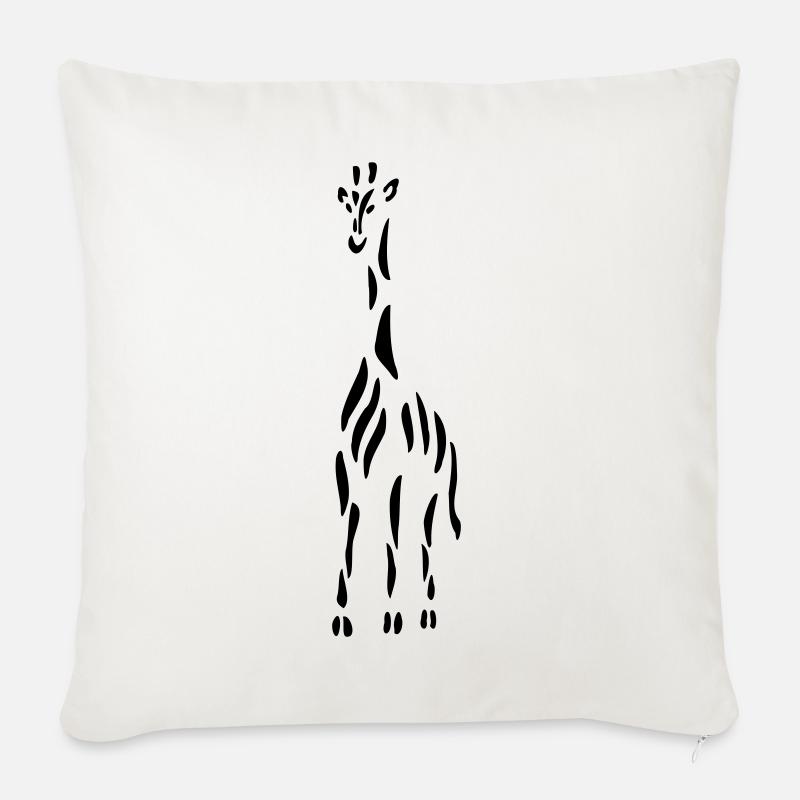 Giraffe - Sofakissen mit Füllung 45 x 45 cm - Naturweiß 