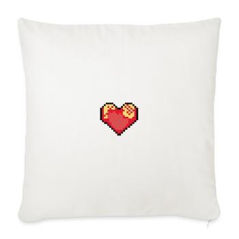 Bonheur PixelHeart - Coussin et housse de 45 x 45 cm - blanc nature - Devant