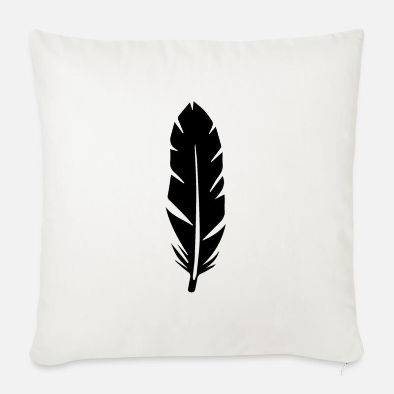 Feder - Sofakissen mit Füllung 45 x 45 cm - Naturweiß 