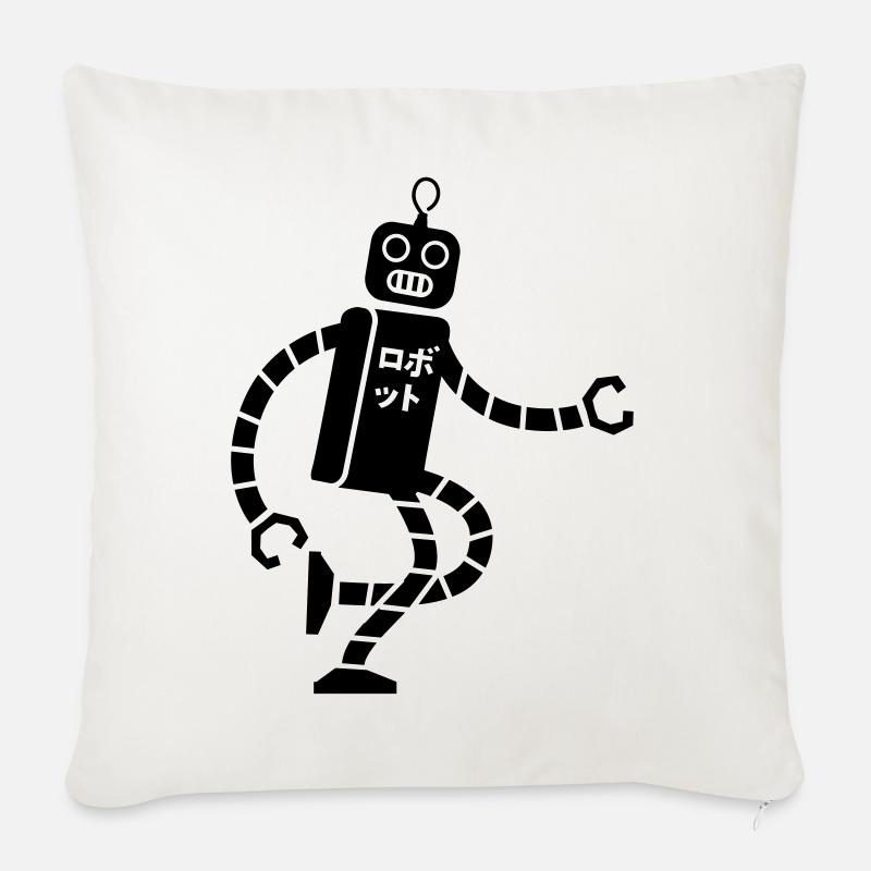 robot - Sofakissen mit Füllung 45 x 45 cm - Naturweiß 