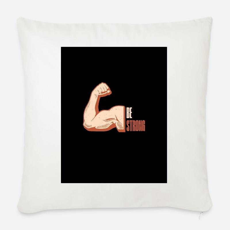 Sei stark - Sofakissen mit Füllung 45 x 45 cm - Naturweiß