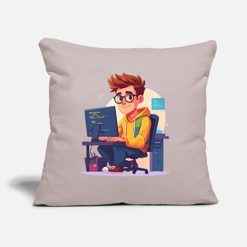 Programmierer oder Nerd Sofakissen mit Füllung 45 x 45 cm