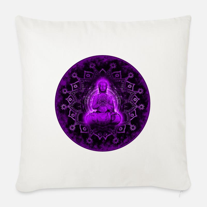 Buddha - Sofakissen mit Füllung 45 x 45 cm - Naturweiß 