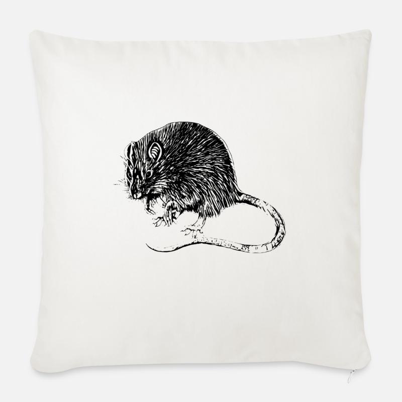 Ratte - Sofakissen mit Füllung 45 x 45 cm - Naturweiß 