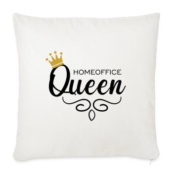 Reine du bureau à domicile - Coussin et housse de 45 x 45 cm - blanc nature - Devant