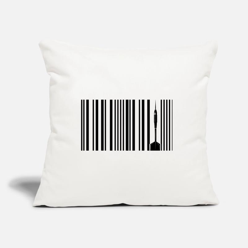 Fléchettes Joueur de fléchettes Fléchettes « Dart-Barcode-Dartcode » Coussin et housse de 45 x 45 cm