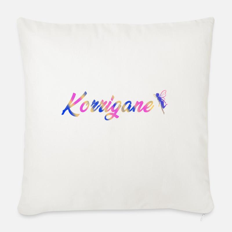 Korrigane summer - Coussin et housse de 45 x 45 cm - blanc nature