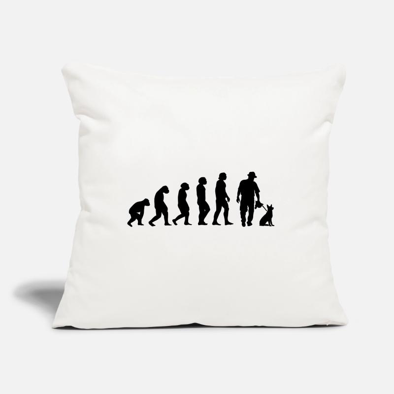 Evolution und Hund - (2) Sofakissen mit Füllung 45 x 45 cm