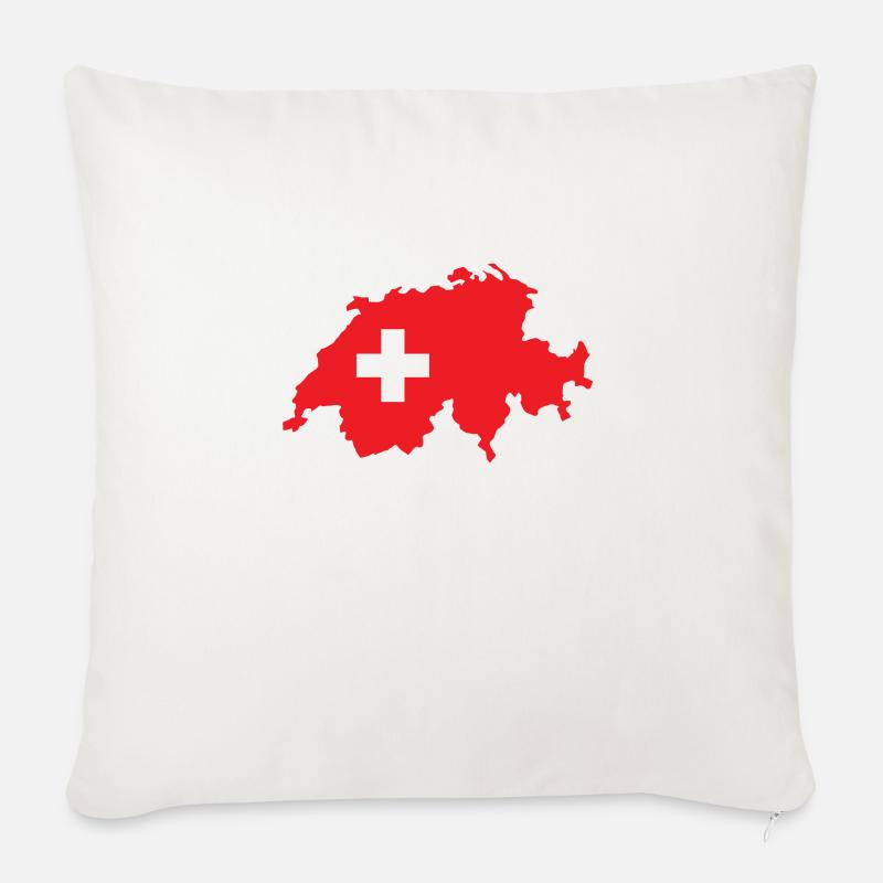 Premier août - Coussin et housse de 45 x 45 cm - blanc nature