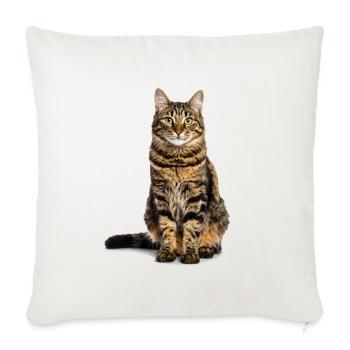 Tabby Cat – Wild, Charming & Full of Character - Sofa pillow with filling 45cm x 45cm - natural white - Front