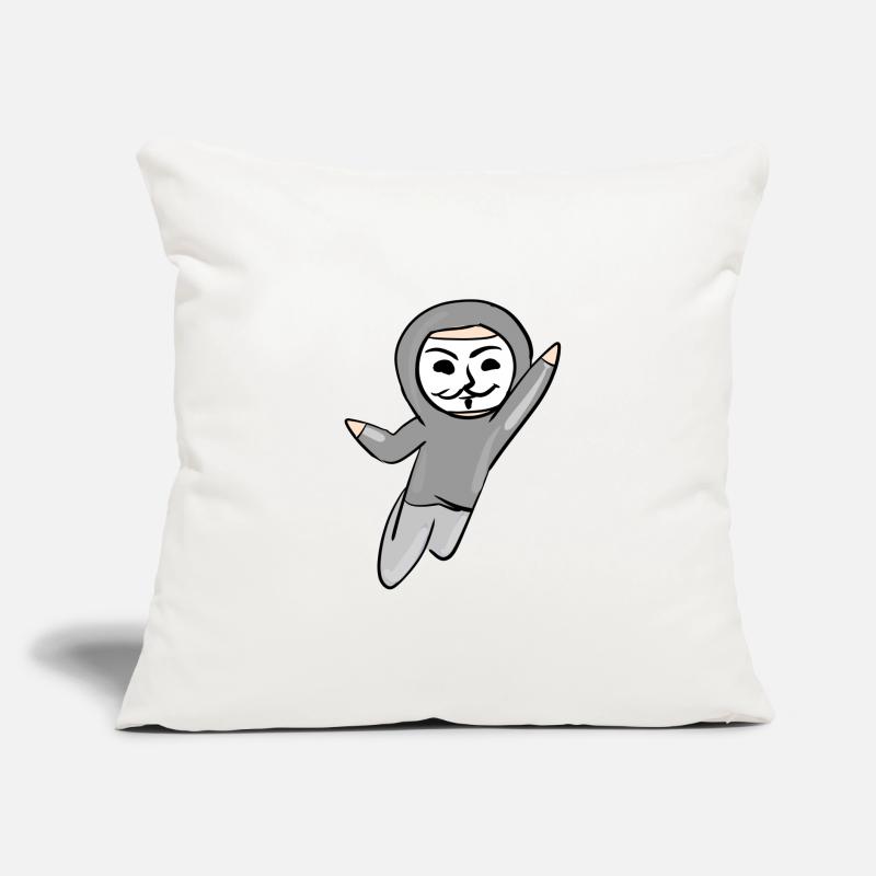 anonymous anonymous hacker mask hack programmer Sofa pillow with filling 45cm x 45cm