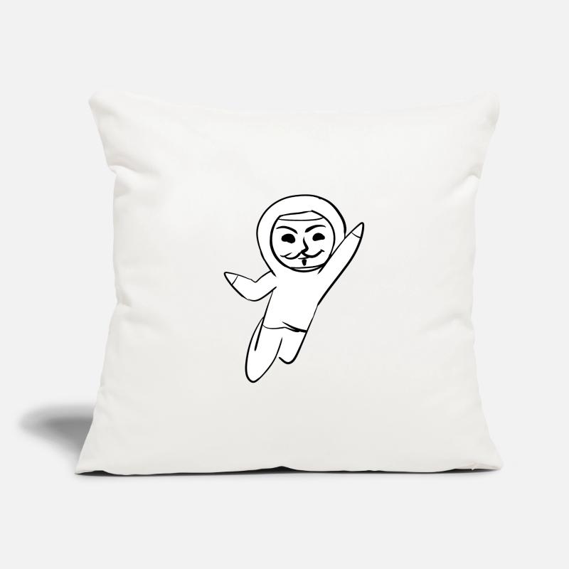 anonymous anonymous hacker mask hack programmer Sofa pillow with filling 45cm x 45cm